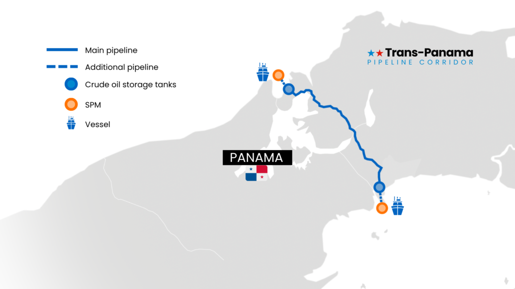 Trans-Panama Pipeline Corridor route map
